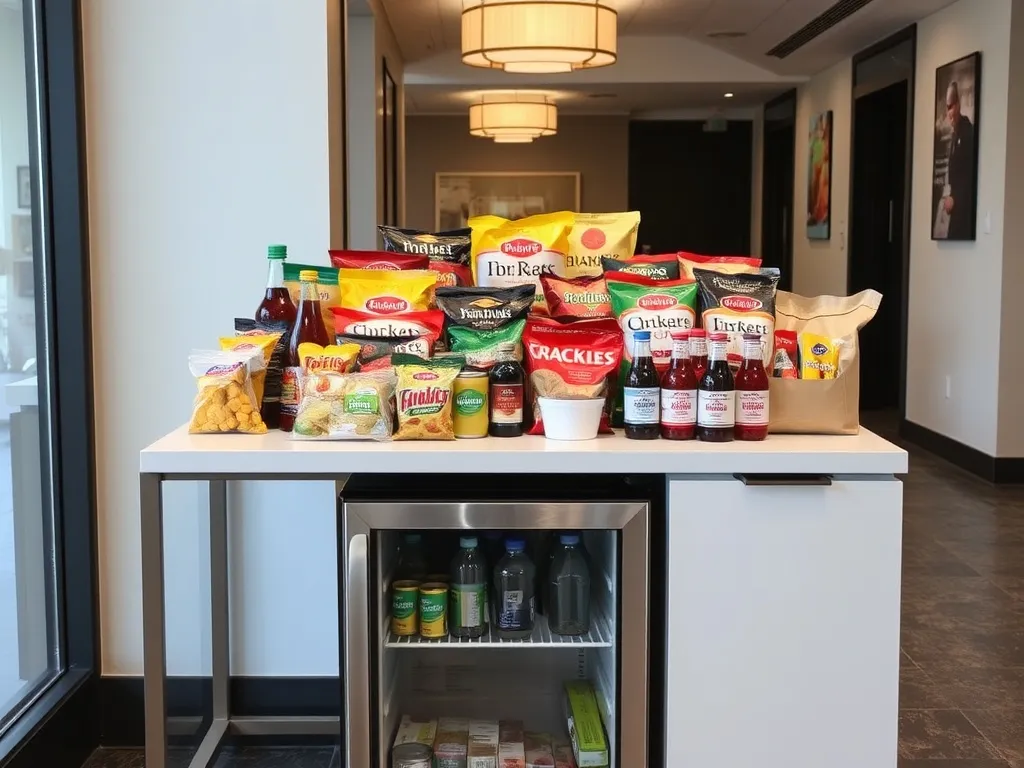 Office pantry snack setup