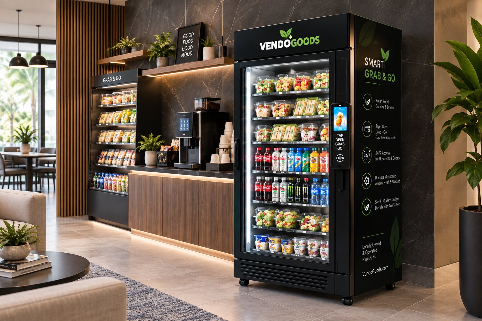 VendoGoods small and large smart market models for residential communities